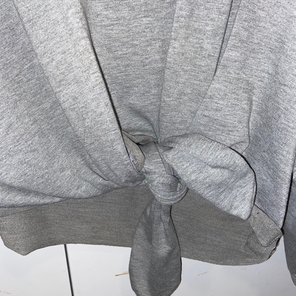 Gray oversized off the shoulder sweater - Picture 2 of 3
